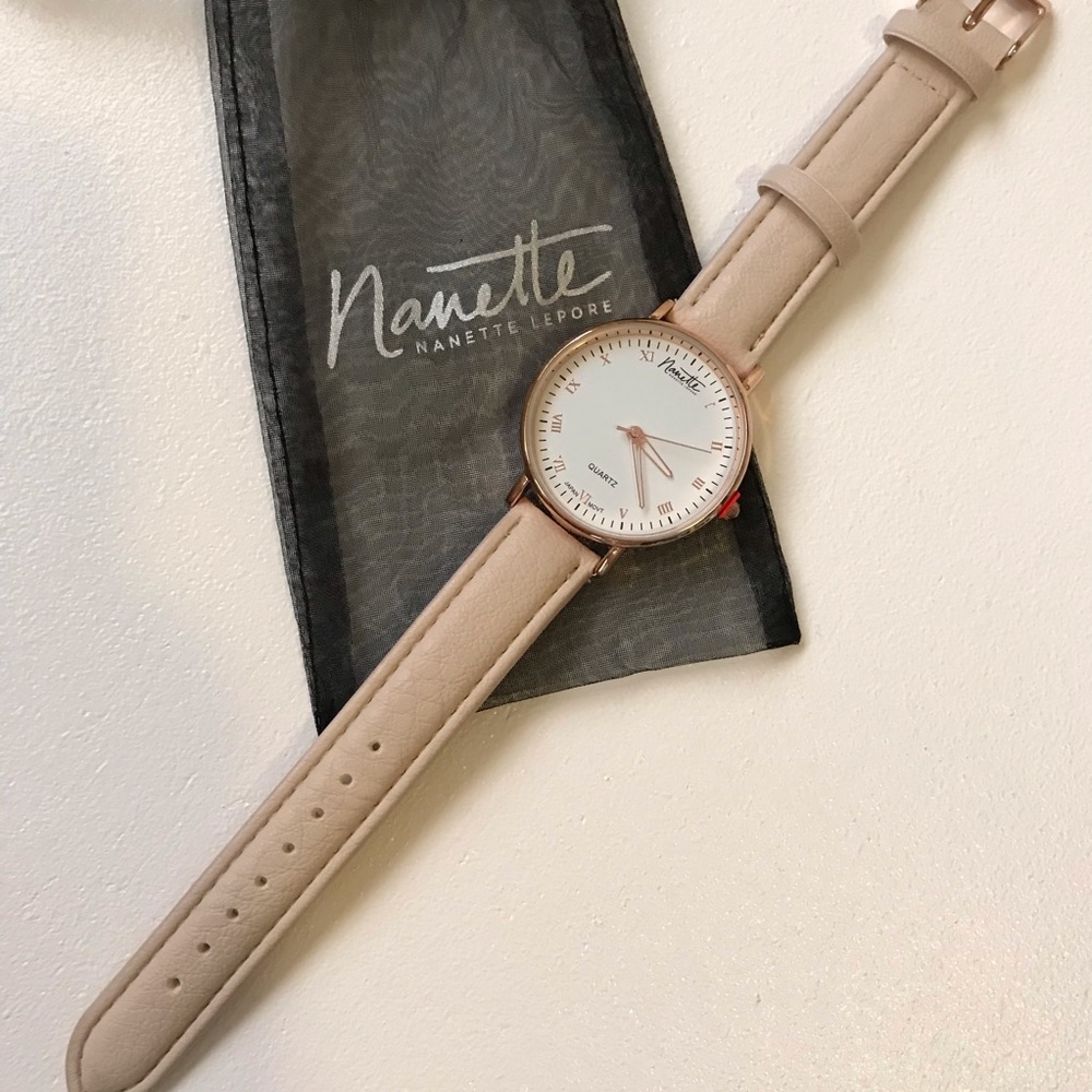 Nanette Lepore vegan leather rose gold watch - Picture 7 of 8